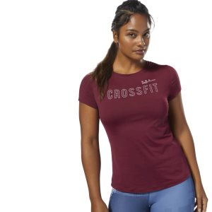 Reebok CrossFit ACTIVCHILL T Shirt Damen - Rot - DE 072-JEK